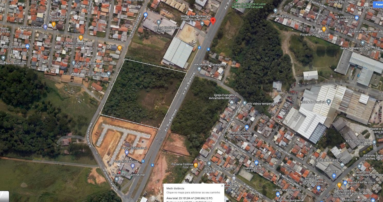 Área 23.044,60m² - Av. Rui Barbosa - São José dos Pinhais – foto 2